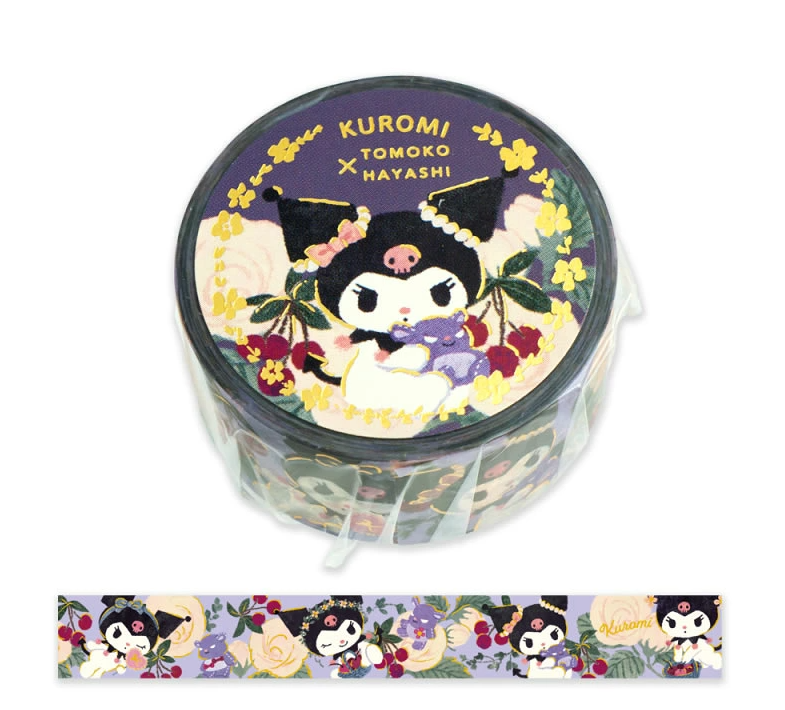 Sanrio Kuromi x Tomoko Hayashi Masking Tape 84222 Clothes-Pin - Shop 18mm Washi Tapes and Japanese Stationery at Papermind Stationery Shop