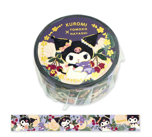 Sanrio Kuromi x Tomoko Hayashi Masking Tape 84222 Clothes-Pin - Shop 18mm Washi Tapes and Japanese Stationery at Papermind Stationery Shop