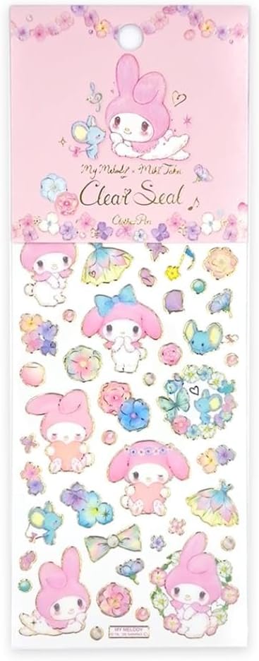 Sanrio Takei Miki x My Melody  Clear Sticker Sheet - Flower Fairies - Clothes Pin