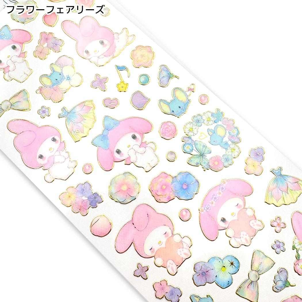 Sanrio Takei Miki x My Melody  Clear Sticker Sheet - Flower Fairies - Clothes Pin