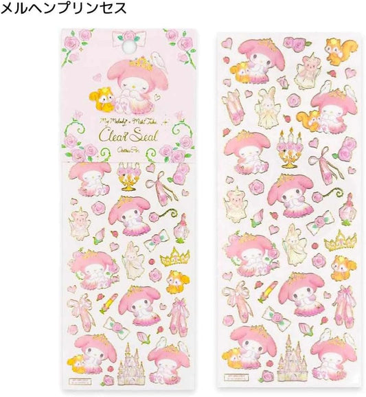 Sanrio Takei Miki x My Melody Clear Sticker Sheet - Fairy Tale Princess - Clothes Pin