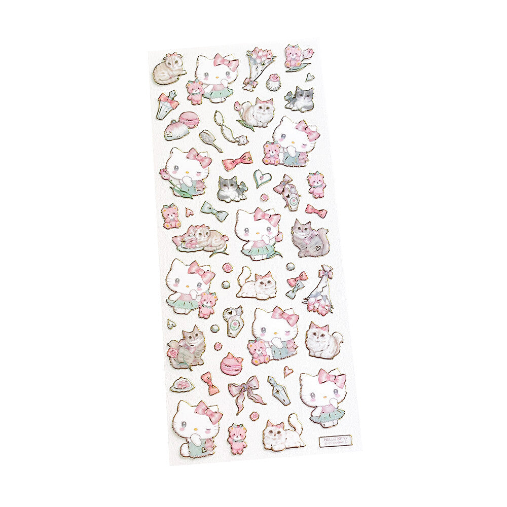 Sanrio x Takei Miki Sticker Sheet - Elegance Hello Kitty