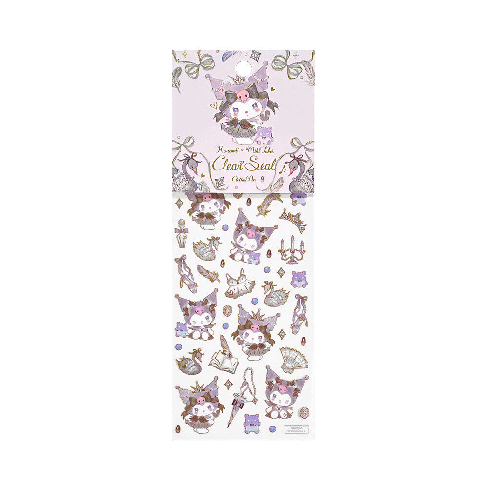 Sanrio x Takei Miki Sticker Sheet - Black Swan Kuromi