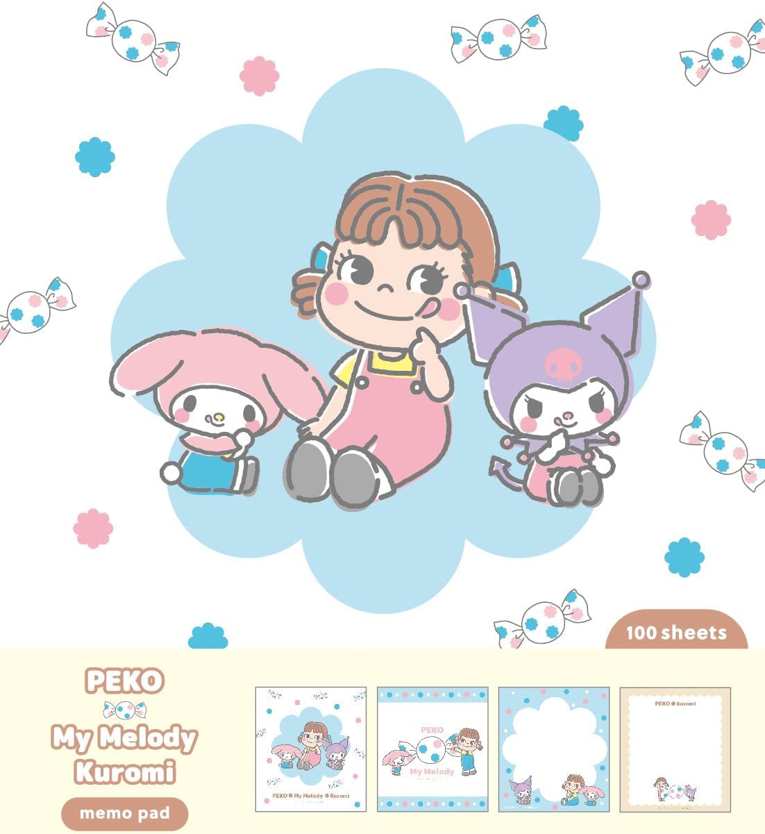 Sanrio x PEKO Memo Pad - Dot Kuromi | Papermind Shop