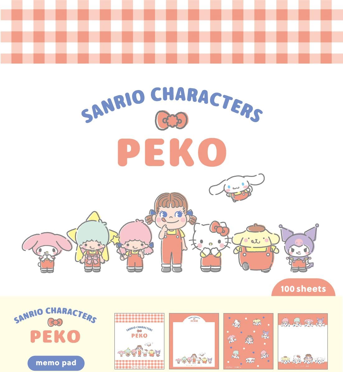 Sanrio x PEKO Memo Pad - Red Checker | Papermind Shop