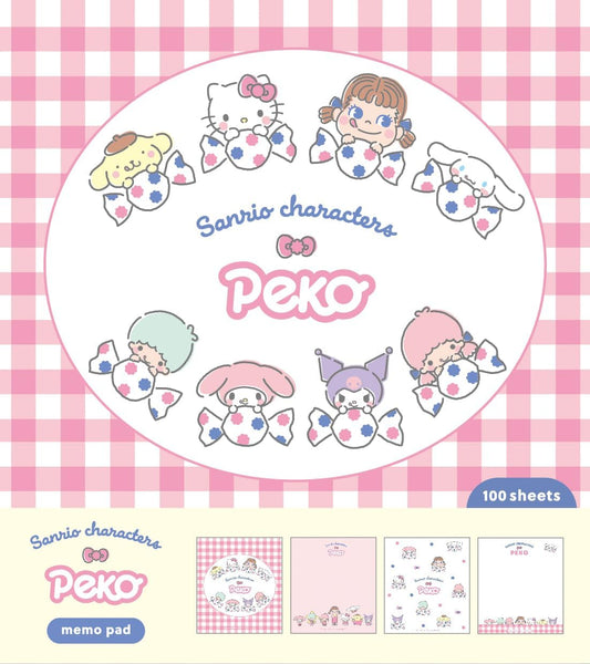 Sanrio x PEKO Memo Pad - Pink Checker | Papermind Shop