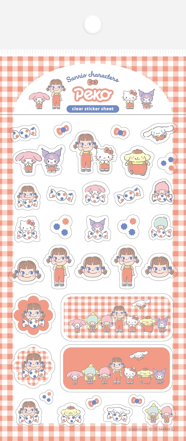 Sanrio x PEKO Sticker Sheet - Red Checker | Papermind Shop