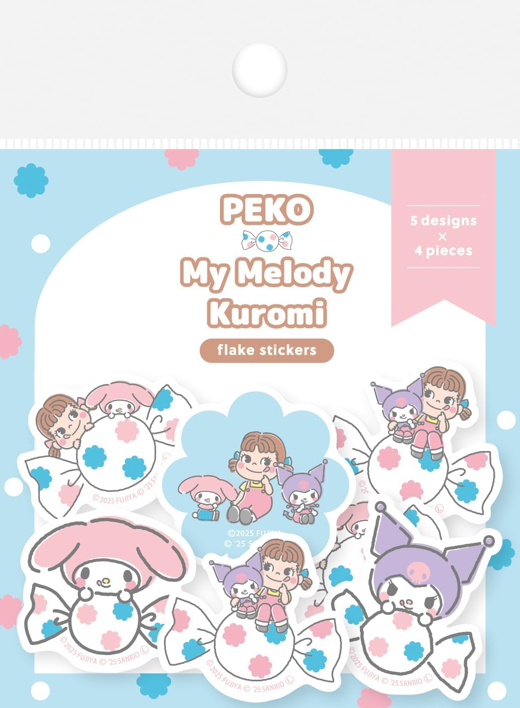Sanrio x PEKO Flake Stickers - Dot Kuromi | Papermind Shop