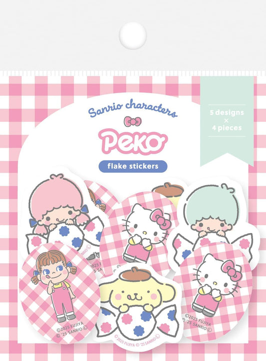 Sanrio x PEKO Flake Stickers - Pink Checker | Papermind Shop