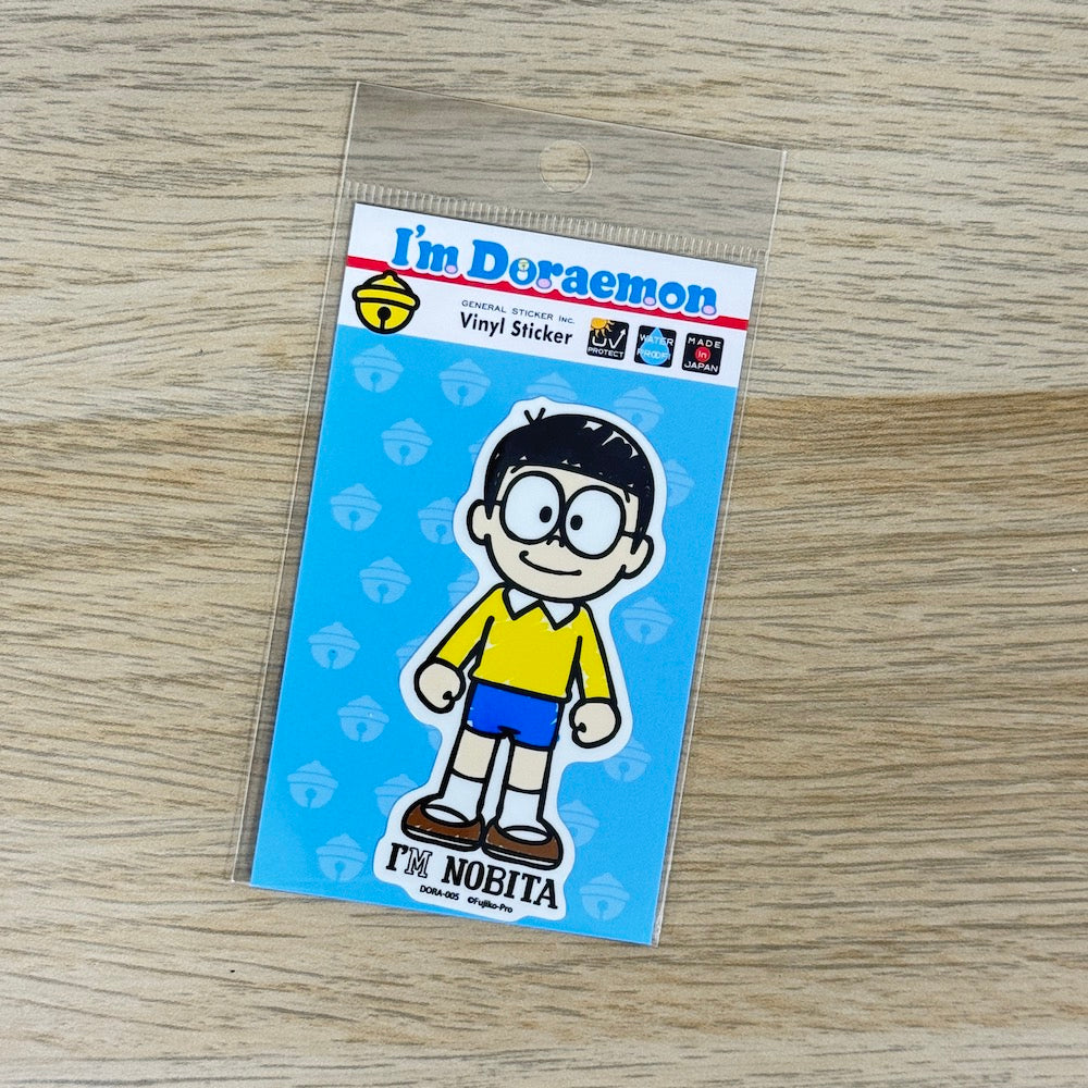 I'm Doraemon Die-Cut Sticker – Nobita | Sanrio-Style Character Decal for Phones & Suitcases - Shop Vinyl Stickers and Japanese Stationery at Papermind Stationery Shop