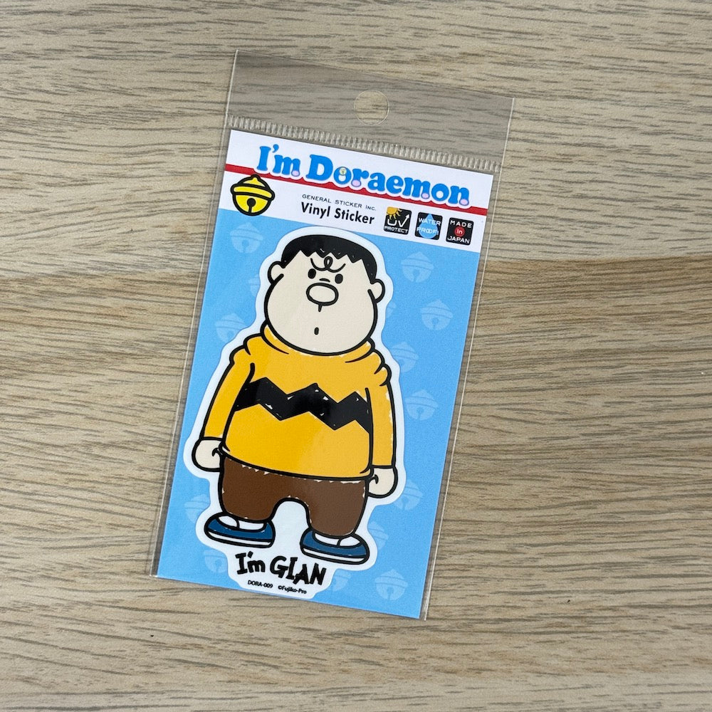 I'm Doraemon Die-Cut Sticker – Gian 01 | Sanrio-Style Character Decal for Phones & Suitcases - Shop Vinyl Stickers and Japanese Stationery at Papermind Stationery Shop