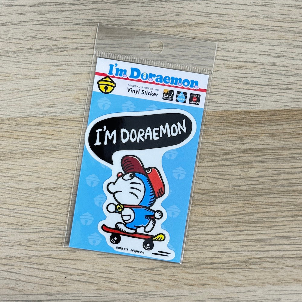 I'm Doraemon Die-Cut Sticker – Skateboard | Sanrio-Style Character Decal for Phones & Suitcases - Shop Vinyl Stickers and Japanese Stationery at Papermind Stationery Shop