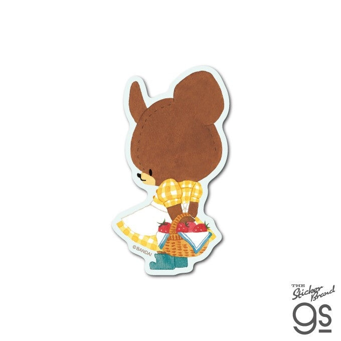 The Bears' School Die-Cut Sticker – Strawberry Theme 02 | Picture Book Character Decal for Kids