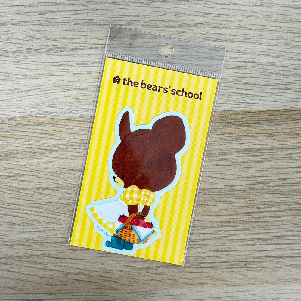 The Bears' School Die-Cut Sticker – Strawberry Theme 02 | Picture Book Character Decal for Kids - Shop Vinyl Stickers and Japanese Stationery at Papermind Stationery Shop