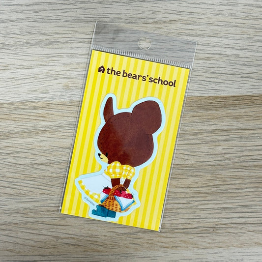 The Bears' School Die-Cut Sticker – Strawberry Theme 02 | Picture Book Character Decal for Kids - Shop Vinyl Stickers and Japanese Stationery at Papermind Stationery Shop