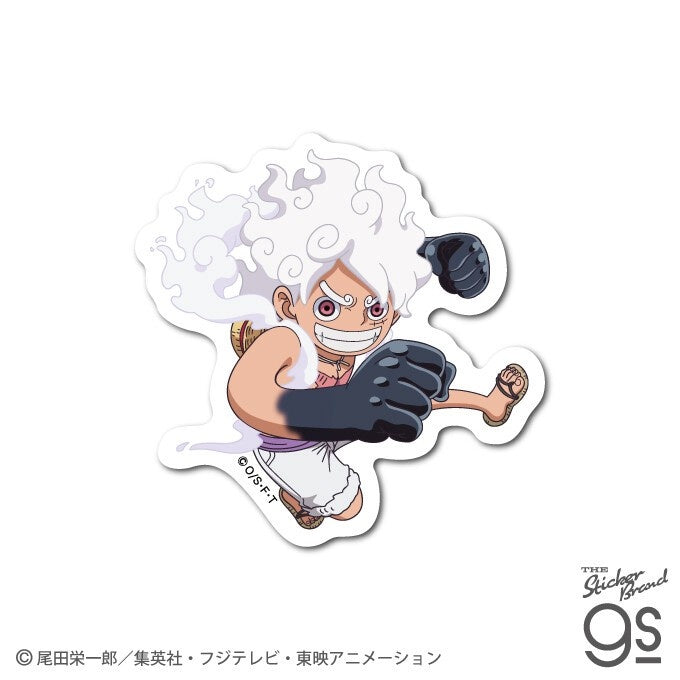 ONE PIECE Die-Cut Sticker – Chibi Luffy (Gear 5) Battle | Anime Decal for Suitcases & Phones