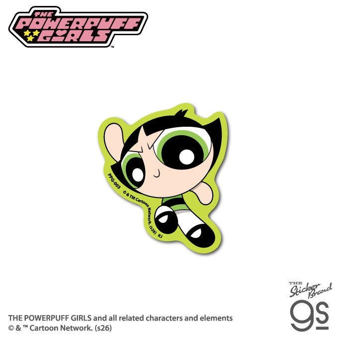 The Powerpuff Girls Die-Cut Mini Sticker – Buttercup | US Cartoon Decal for Phones & Collecting