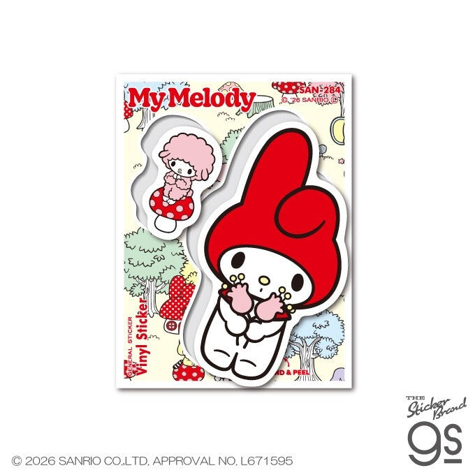 Sanrio Characters Half-Cut Sticker Sheet – My Melody | Kawaii Decals for Planners & Scrapbooking