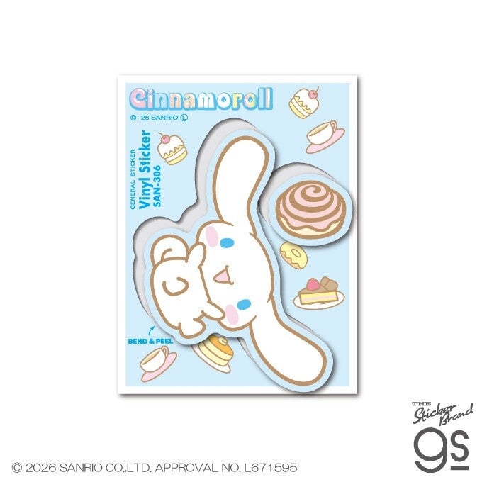 Sanrio Characters Half-Cut Sticker Sheet – Cinnamoroll | Kawaii Decals for Planners & Scrapbooking