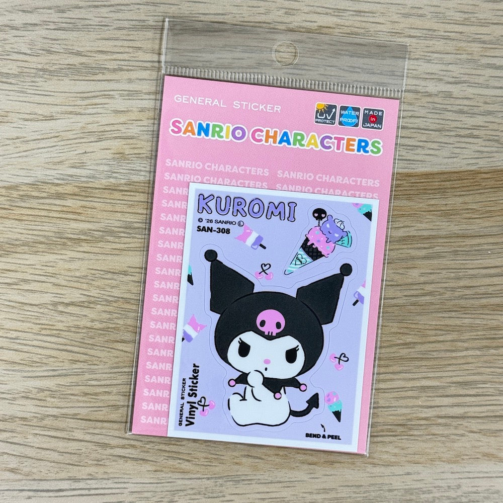 Sanrio Characters Half-Cut Sticker Sheet – Kuromi | Kawaii Decals for Smartphone & Laptop - Shop Vinyl Stickers and Japanese Stationery at Papermind Stationery Shop