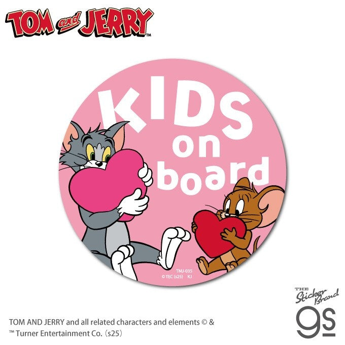 Tom and Jerry Big Size Sticker – KIDS on Board Hearts | Classic Cartoon Car Decal