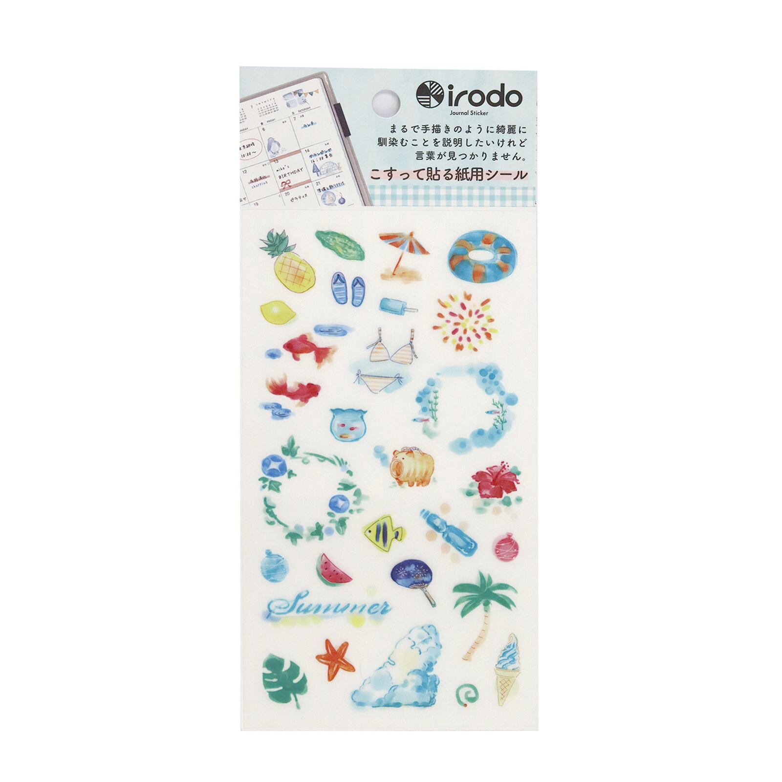 Irodo Paper Transfer Stickers - Summer | Papermind Shop