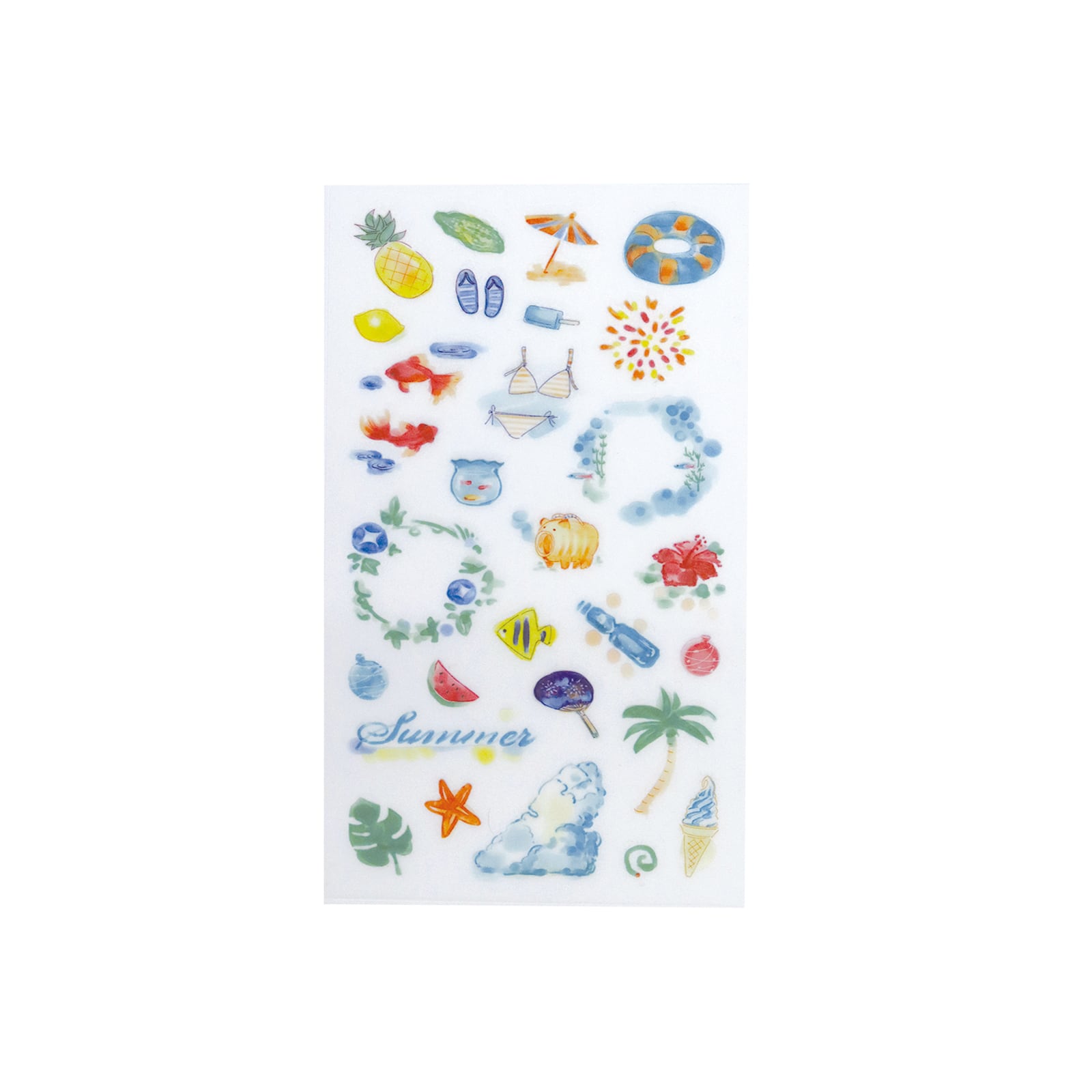 Irodo Paper Transfer Stickers - Summer | Papermind Shop
