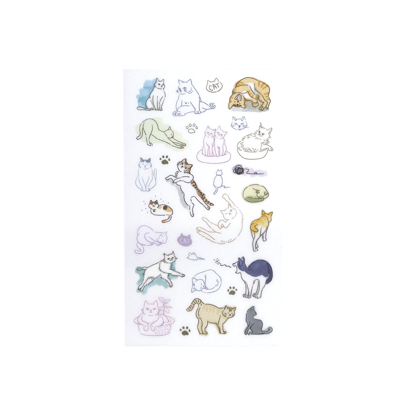 Irodo Paper Transfer Stickers - Cat Assorted | Papermind Shop