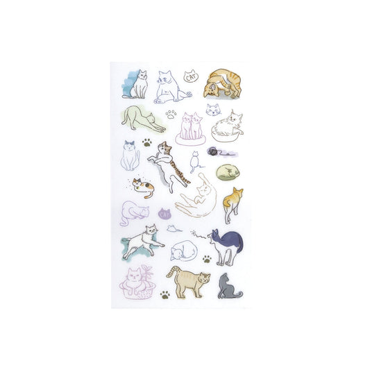 Irodo Paper Transfer Stickers - Cat Assorted | Papermind Shop