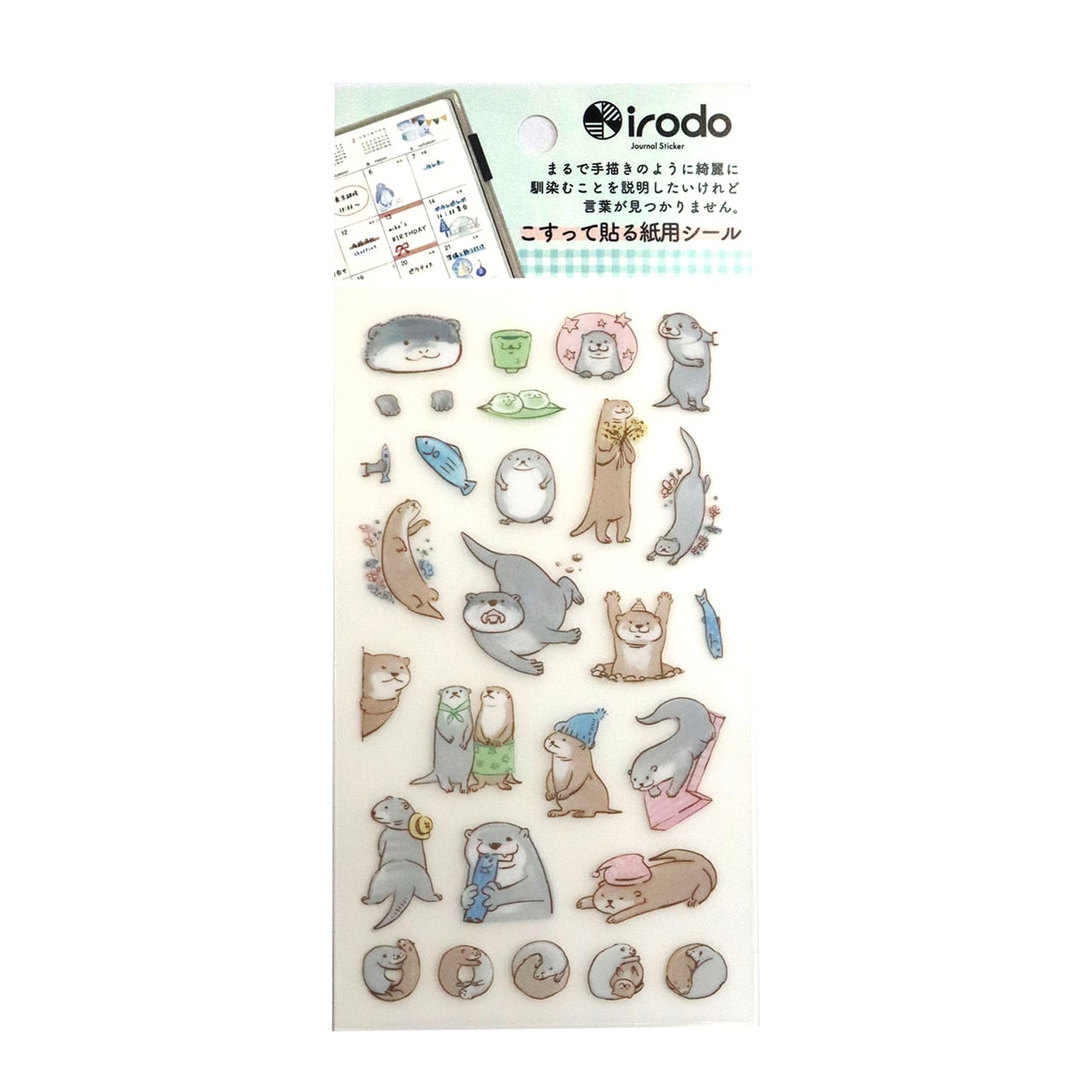 Irodo Paper Transfer Stickers - Otter | Papermind Shop