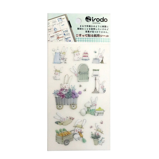 Irodo Paper Transfer Stickers - White Rabbit | Papermind Shop