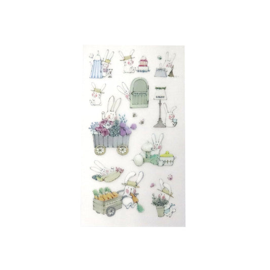 Irodo Paper Transfer Stickers - White Rabbit | Papermind Shop