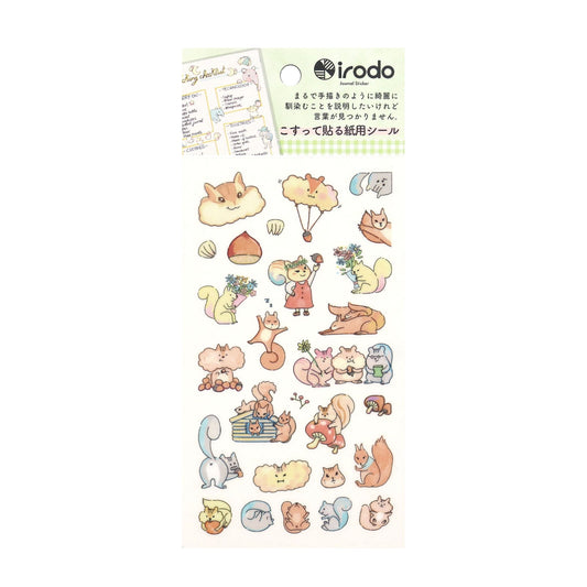 Irodo Paper Transfer Stickers - Squirrel | Papermind Shop