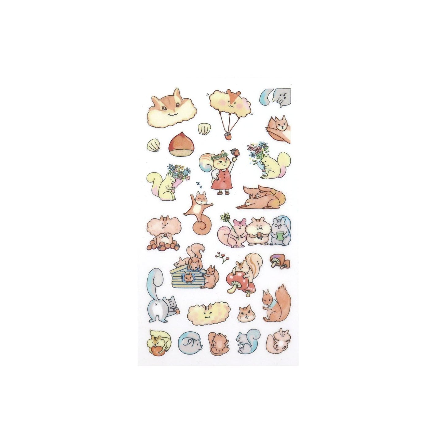 Irodo Paper Transfer Stickers - Squirrel | Papermind Shop