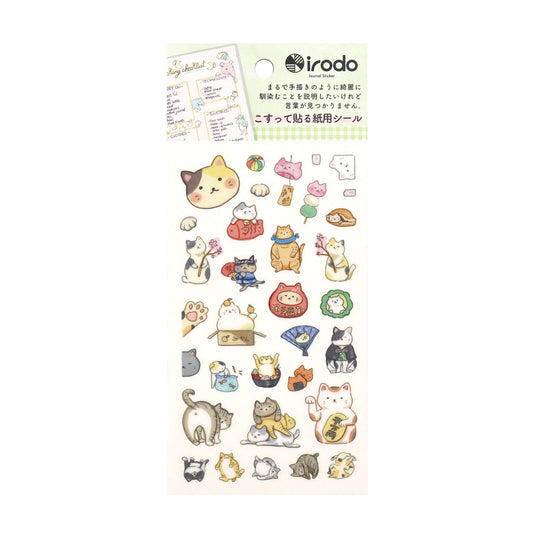 Irodo Paper Transfer Stickers - Cute Cat | Papermind Shop