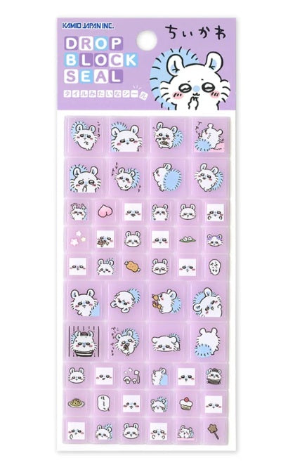 Kamio Japan Chiikawa Drop Block Stickers (Momonga Flying Squirrel)