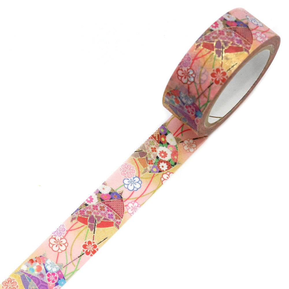 Kamiiso Sansyo 15mm Washi Tape - Kimono Spool of Thread | Papermind Shop