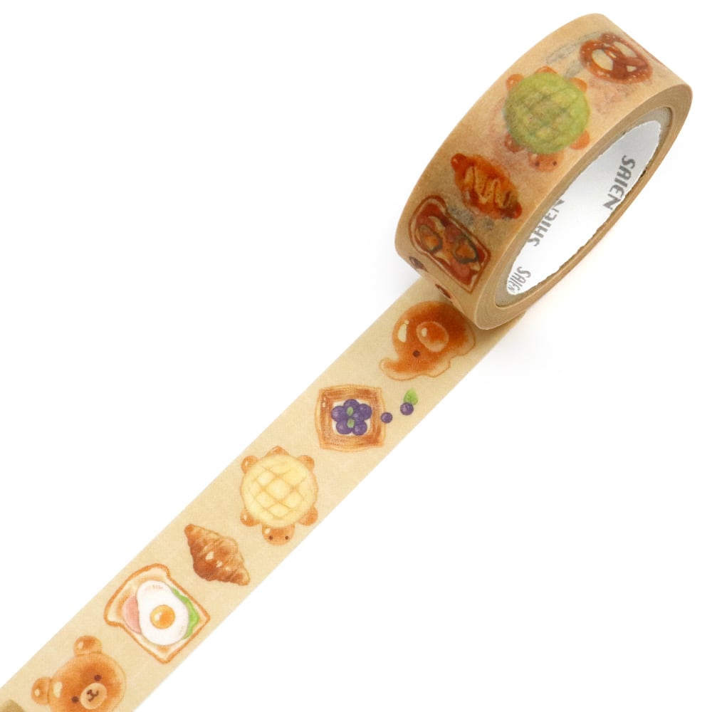 Kamiiso Saien 15mm Washi Tape - Animal Bakery | Papermind Shop