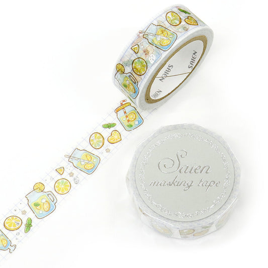 Kamiiso Sansyo 15mm Washi Tape - Saien Lemonade | Papermind Shop