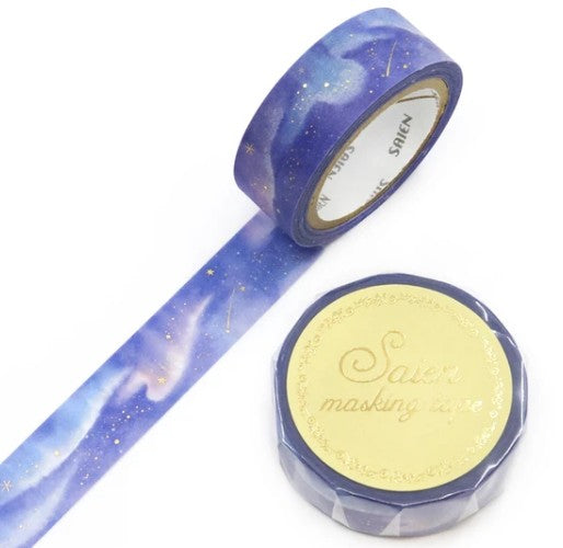 Kamiiso Saien 15mm Washi Tape - Aurora | Papermind Shop