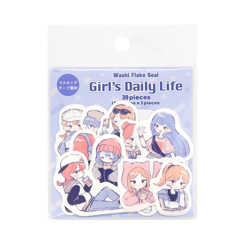 Kamiiso SAIEN Flake Stickers - Girl's Daily Life Street Style - Shop Flake Stickers and Japanese Stationery at Papermind Stationery Shop