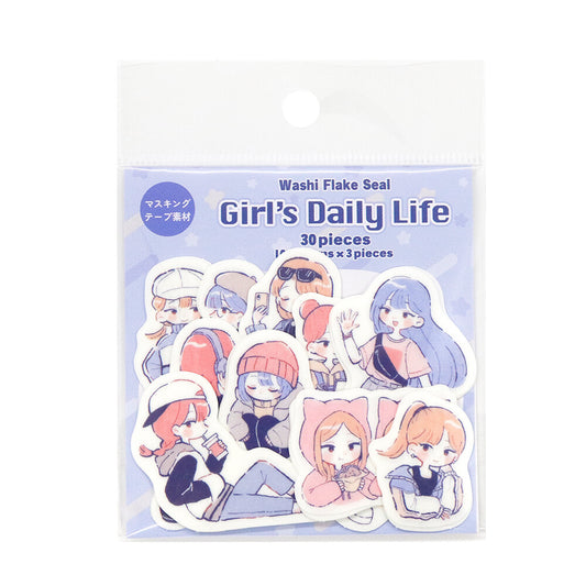 Kamiiso SAIEN Flake Stickers - Girl's Daily Life Street Style - Shop Flake Stickers and Japanese Stationery at Papermind Stationery Shop