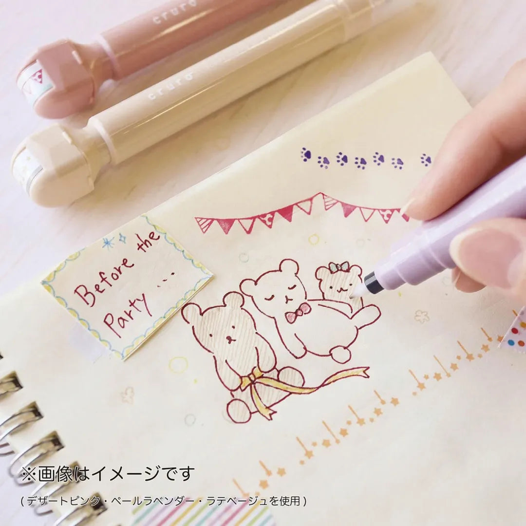 Kutsuwa Cruro Stamp Pen Pale Lavender