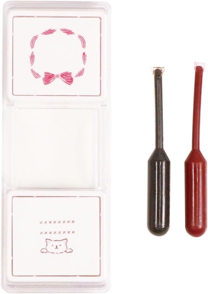 Kutsuwa Hancoco Slide Layered Stamp - Neko Ribbon | Papermind Shop