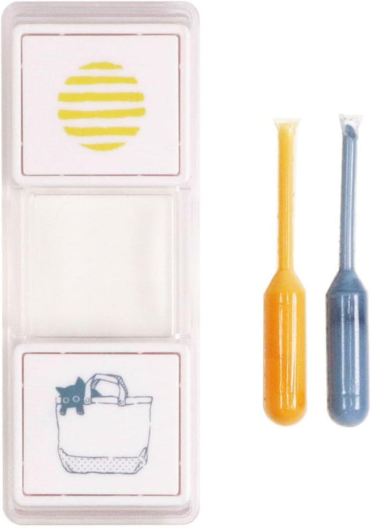 Kutsuwa Hancoco Slide Layered Stamp - Cat in Bag | Papermind Shop