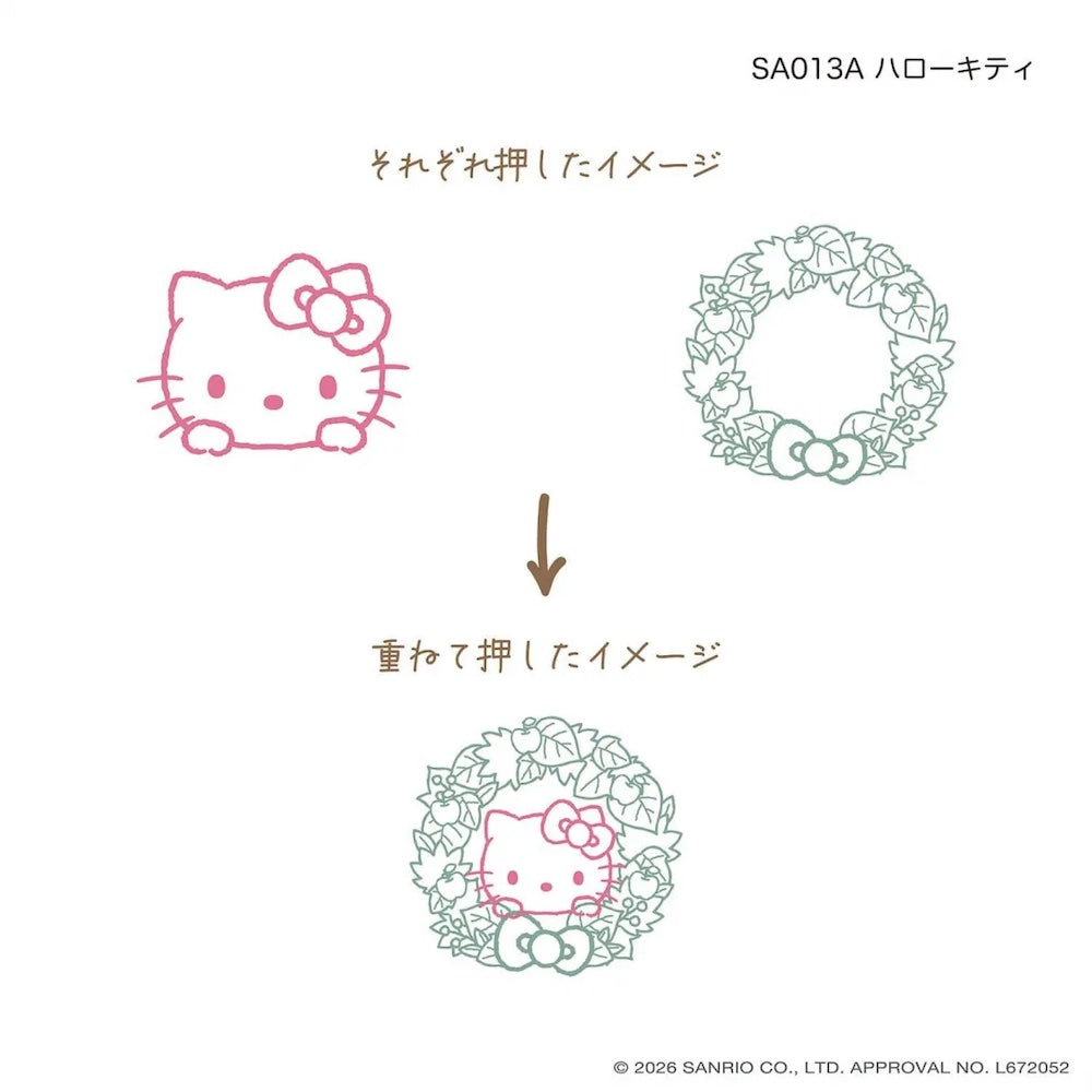 Kutsuwa Hancoco Slide Stamp - Sanrio Character Hello Kitty | Papermind Stationery