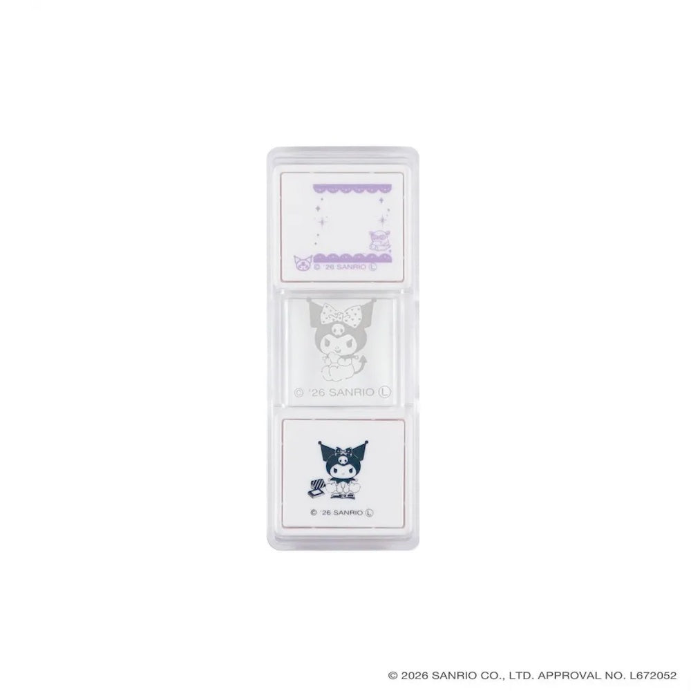Kutsuwa Hancoco Slide Stamp - Sanrio Character Kuromi | Papermind Stationery