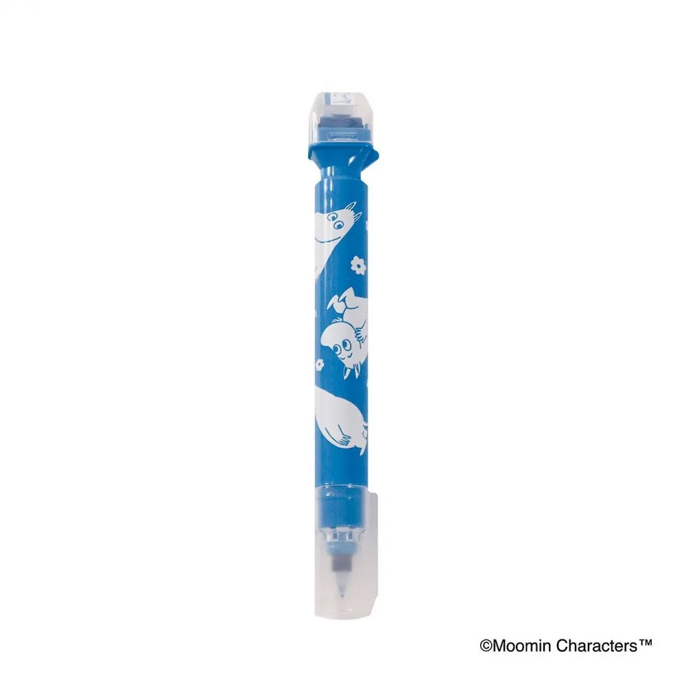 Kutsuwa Cruro 2 in 1 Stamp Pen - Moomin Blue | Papermind Stationery