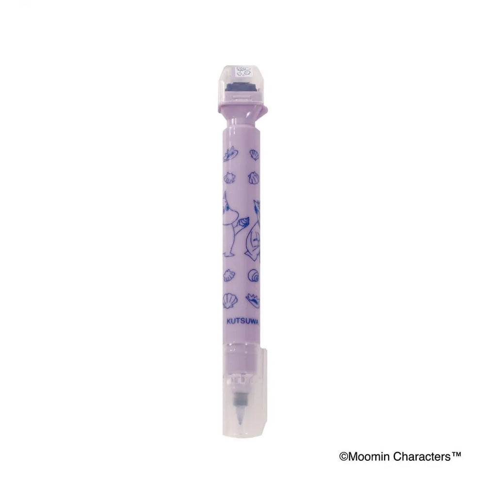 Kutsuwa Cruro 2 in 1 Stamp Pen - Moomin Purple | Papermind Stationery