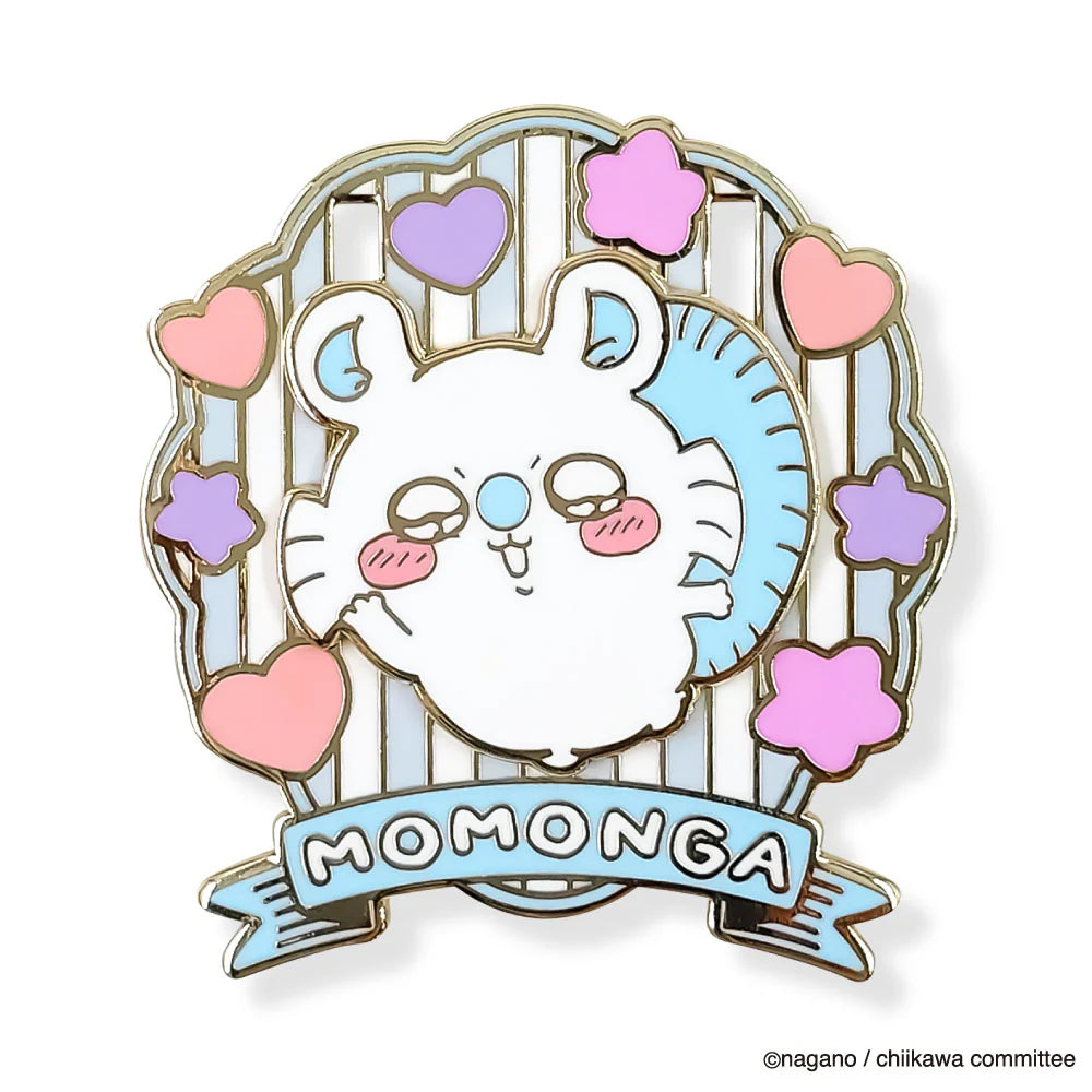 Chiikawa Large Gimmick Pin Badge Momonga